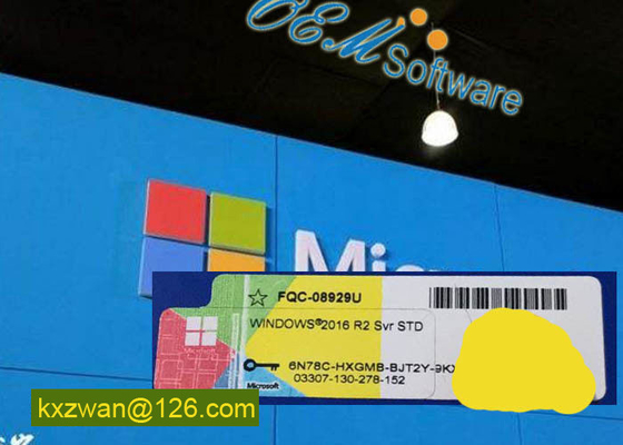 Licença do retalho da etiqueta do Coa do holograma da chave do produto R2 de Windows Server 2016 do oficial