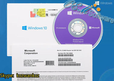 Caixa de Dvd da chave da ativação do retalho da chave do Oem de Windows 10 da língua espanhola bloco magro da pro