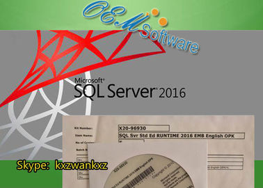 Tempo de execução genuíno do servidor 2016 OPK STD Ed de Microsoft SQL Emb 2016